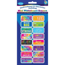 Ashley Productions Nemagnetick Mini Whiteboard Erasers Balcek 16 motivacnch/charakternch staveb