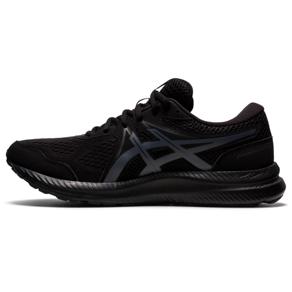 ASICS Men's Gel-Contend 7 Black/Carrier Grey Running Shoe 10 XW US