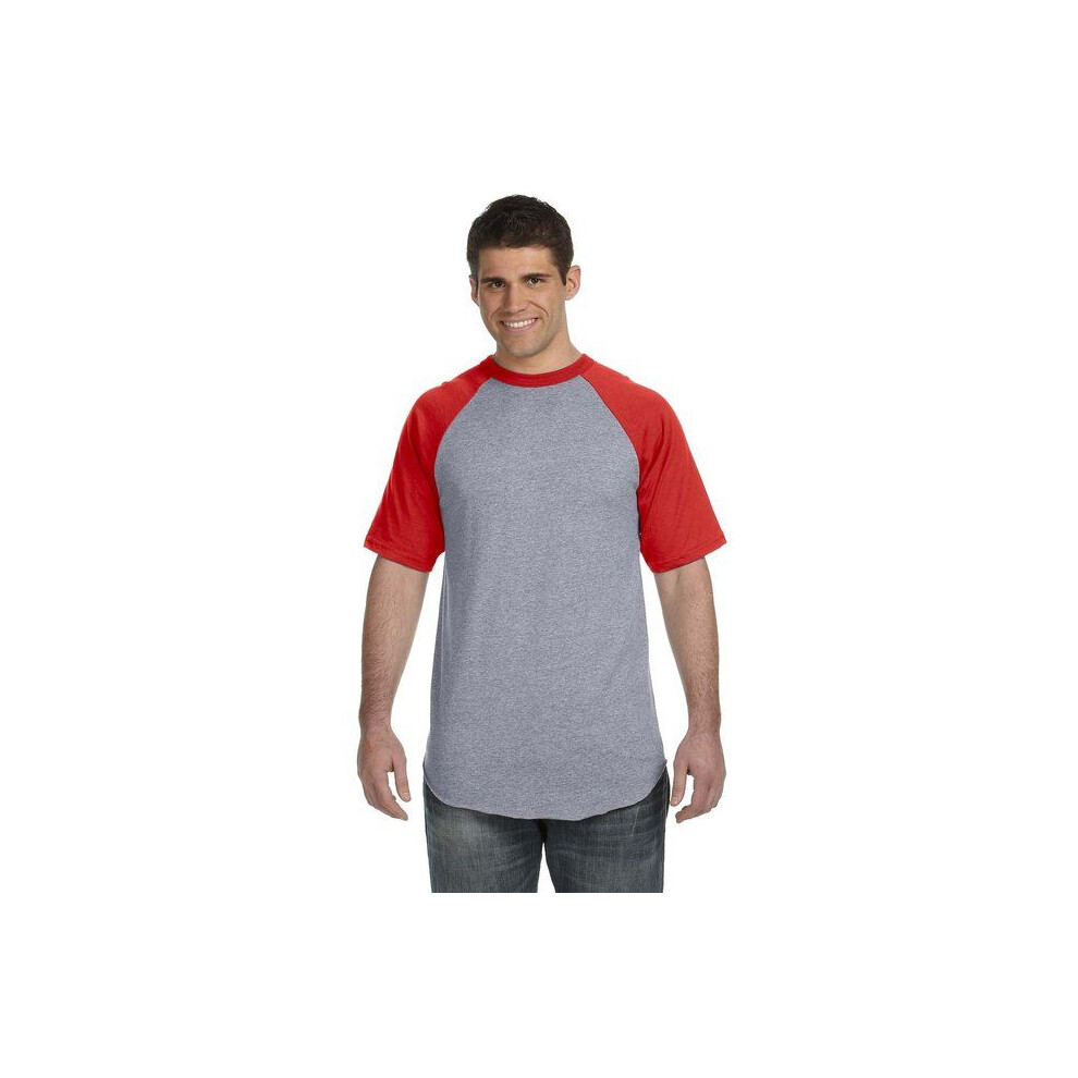 Maillot de baseball à manches courtes pour adulte - ATH HTHR NAVY - S(D0102H7YJ76)