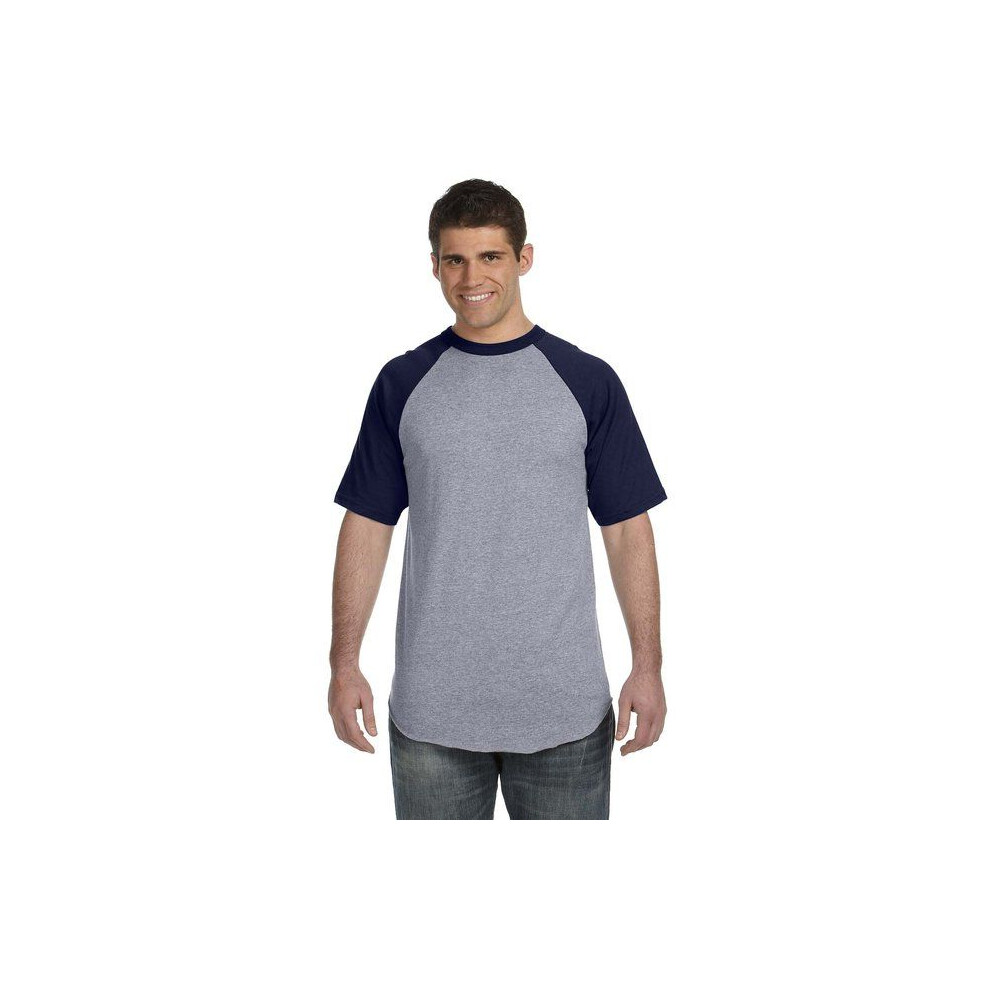 Maillot de baseball à manches courtes pour adulte - ATH HTHR NAVY - S (D0102H7KTEX)