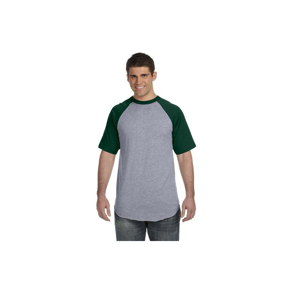 Maillot de baseball à manches courtes pour adulte - ATH HTHR NAVY - S(D0102H7YJP6)