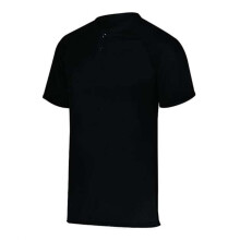 Augusta Sportswear Youth Attain Two-Button Jersey - Black L