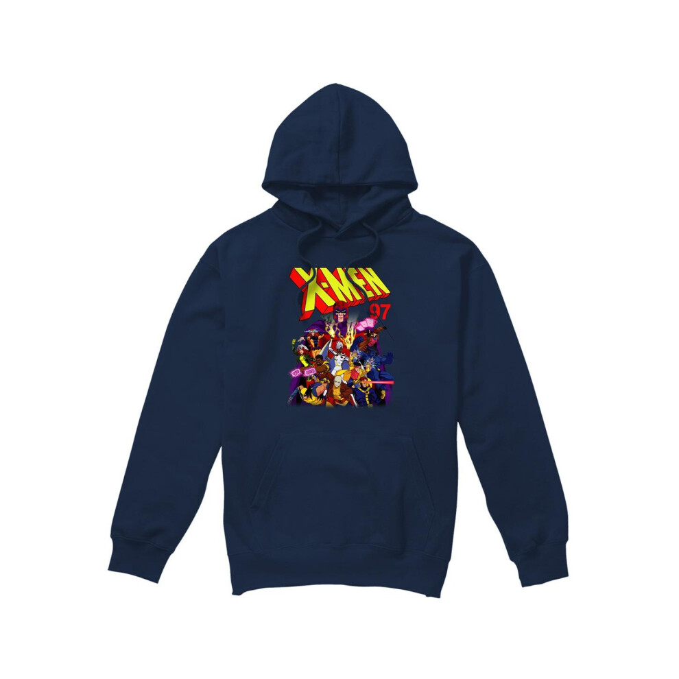 (XL, Navy) Marvel Mens X-Men 97 Comic Hoodie