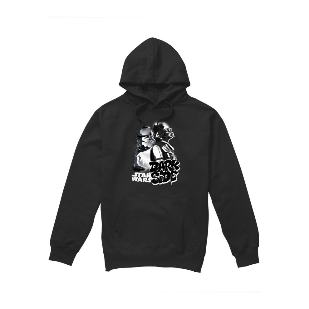 (S, Black) Star Wars Mens Dark Side Duo Hoodie