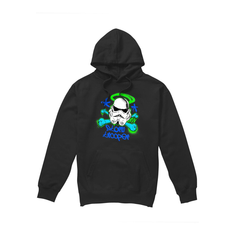 (XXL, Black) Star Wars Mens Stormtrooper Stencil Hoodie