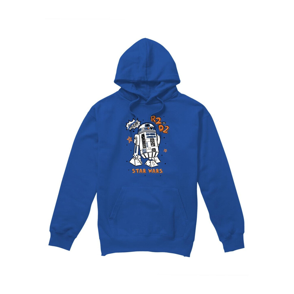 (L, Royal Blue) Star Wars Mens R2-D2 Hoodie