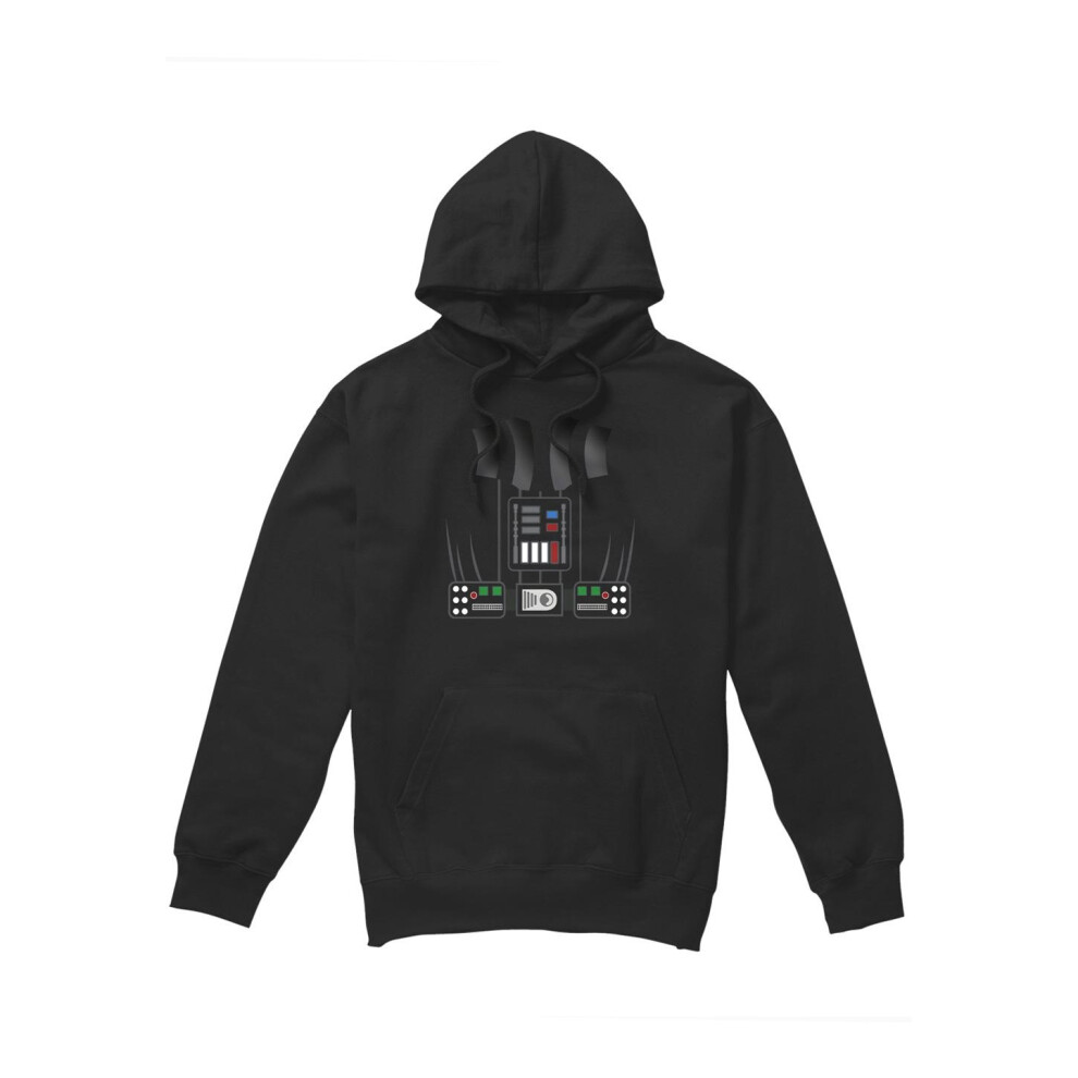 (S, Black) Star Wars Mens Darth Vader Costume Hoodie