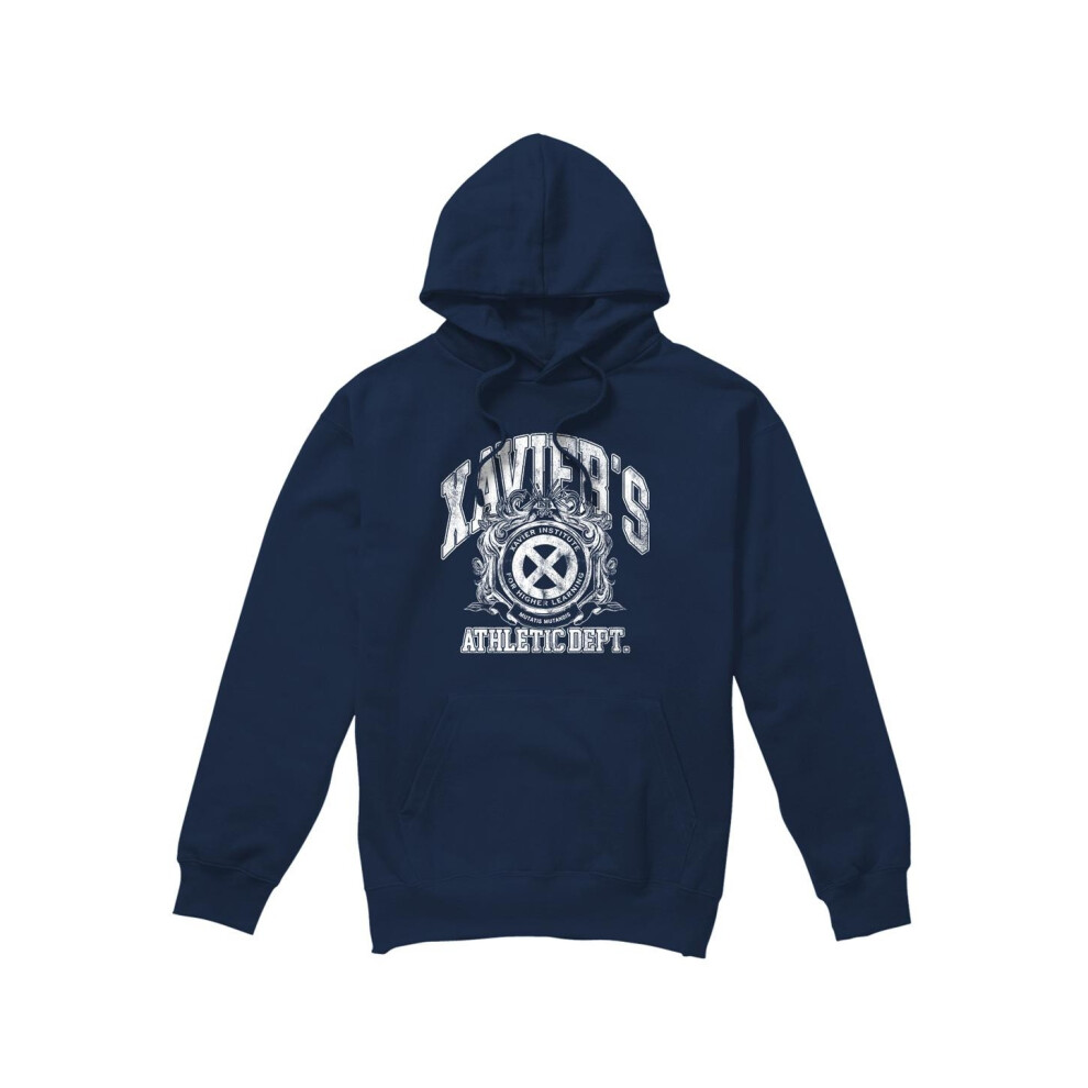 (M, Navy) Marvel Mens X-Men Athletic Dept Professor X Hoodie