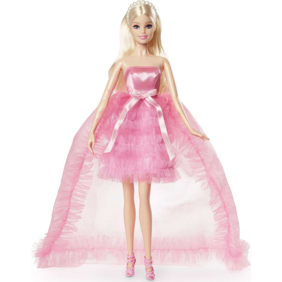 Barbie Birthday Wishes Doll With Blonde Hair And Pink Satin And Tulle Dress Special Occasion Gifts And Collectibles