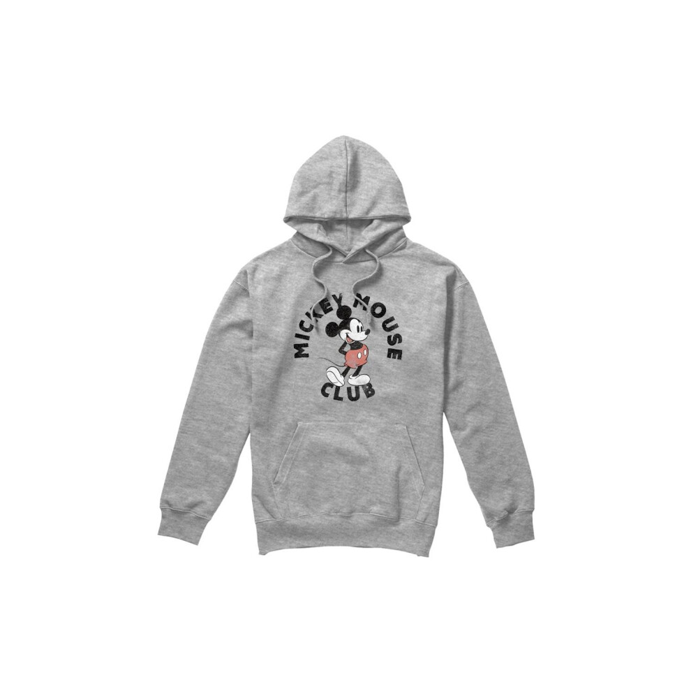 (S, Sport Heather) Disney Mens Mickey Mouse Club Hoodie