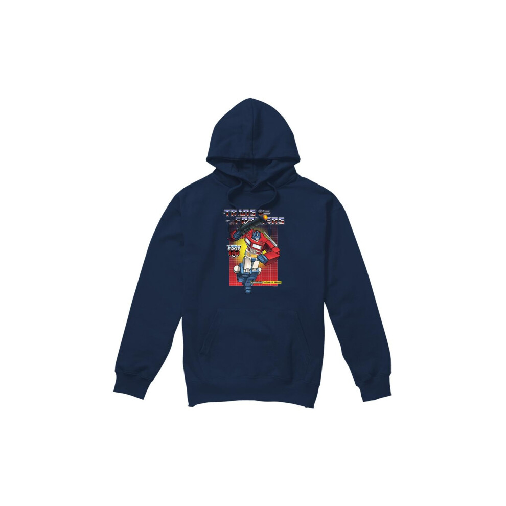 (S, Navy) Transformers Mens Optimus Prime Hoodie