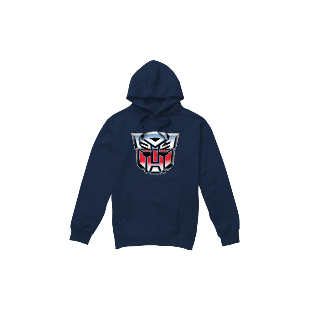 (XXL, Navy) Transformers Mens Autobot Airbrush Logo Hoodie