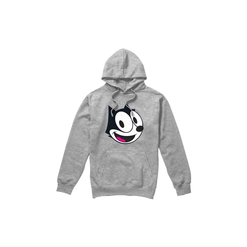 (L, Sport Heather) Felix The Cat Mens Head Hoodie