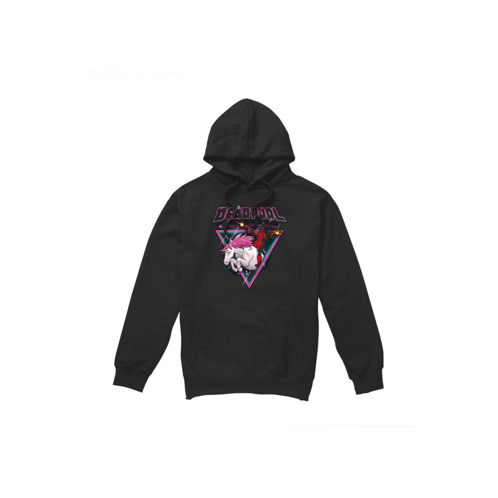 (XL, Black) Marvel Mens Deadpool Unicorn Hoodie