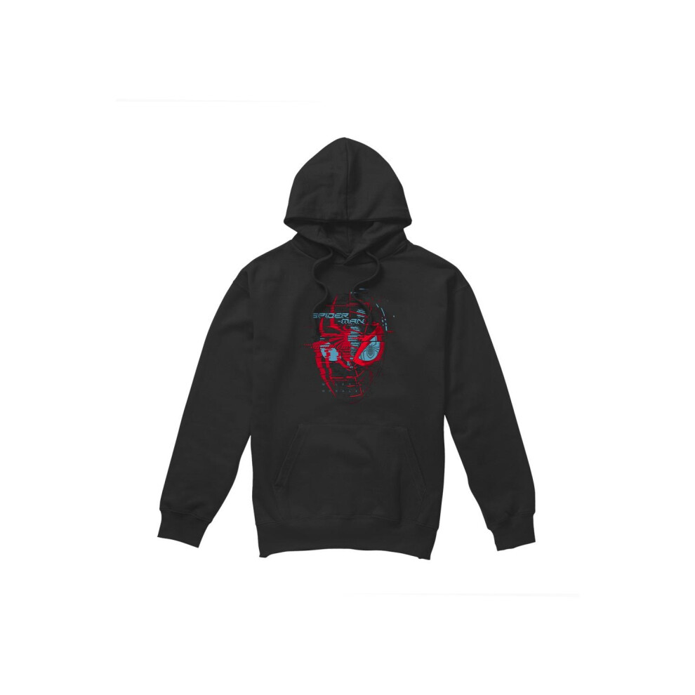 (L, Black) Marvel Mens Spider-Man Glitch Hoodie