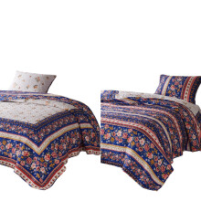 Benjara Loir 2-delad Twin Quilt Set med blommigt mönster