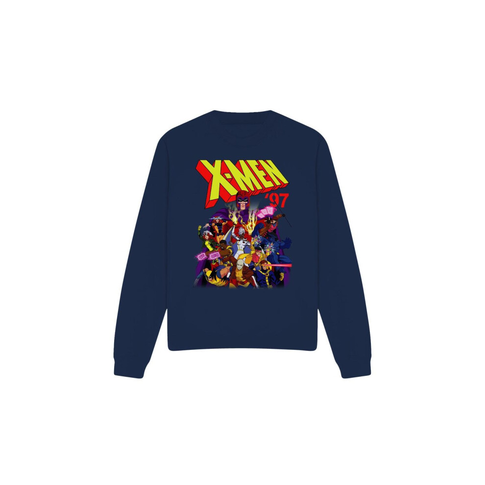 (S, Navy) Marvel Unisex Adult X-Men 97 Comic Sweatshirt