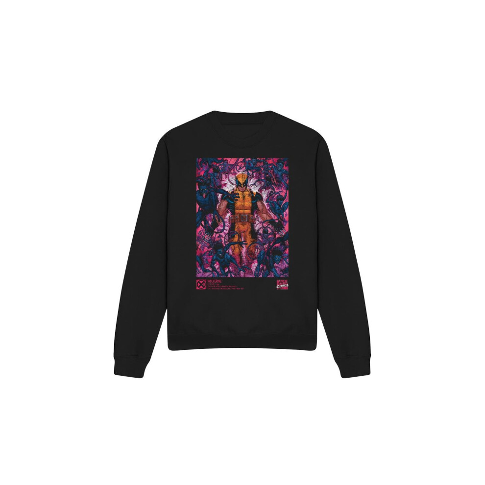 (L, Black) Marvel Unisex Adult X-Men Wolverine Nightcrawler Sweatshirt