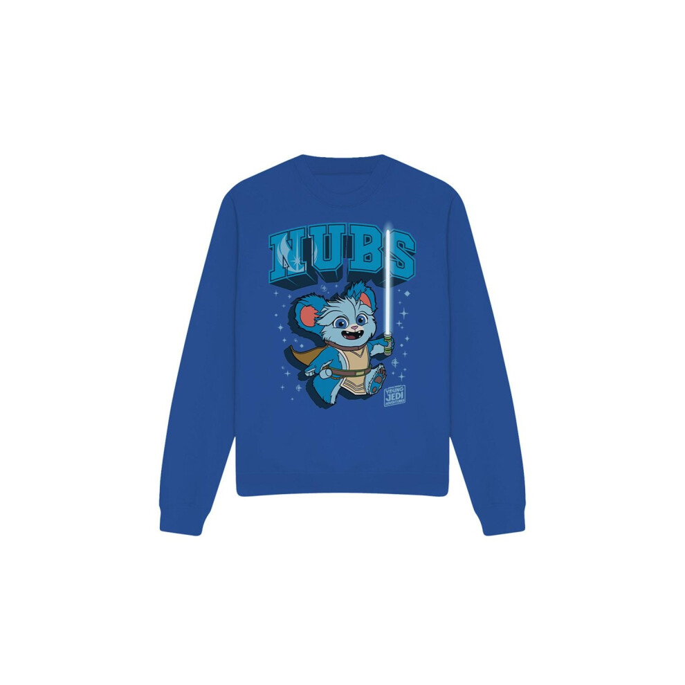 (L, Royal Blue) Star Wars Unisex Adult Young Jedi Adventure Nubs Sweatshirt