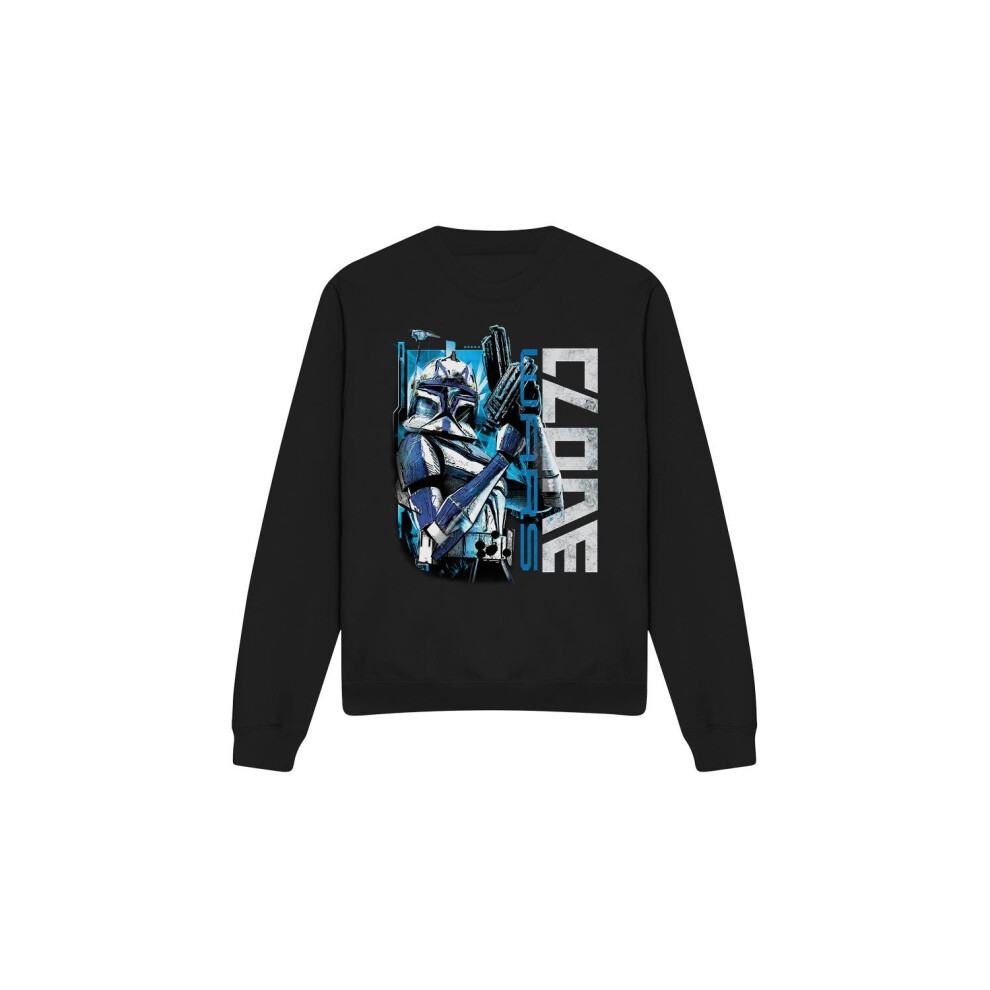 (S, Black) Star Wars Unisex Adult Clone Rex Sweatshirt