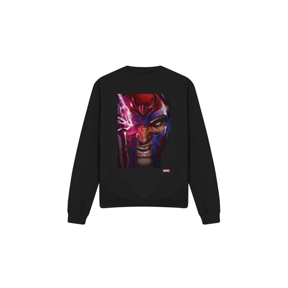 (XL, Black) Marvel Unisex Adult X-Men Magneto Comic Cover Sweatshirt