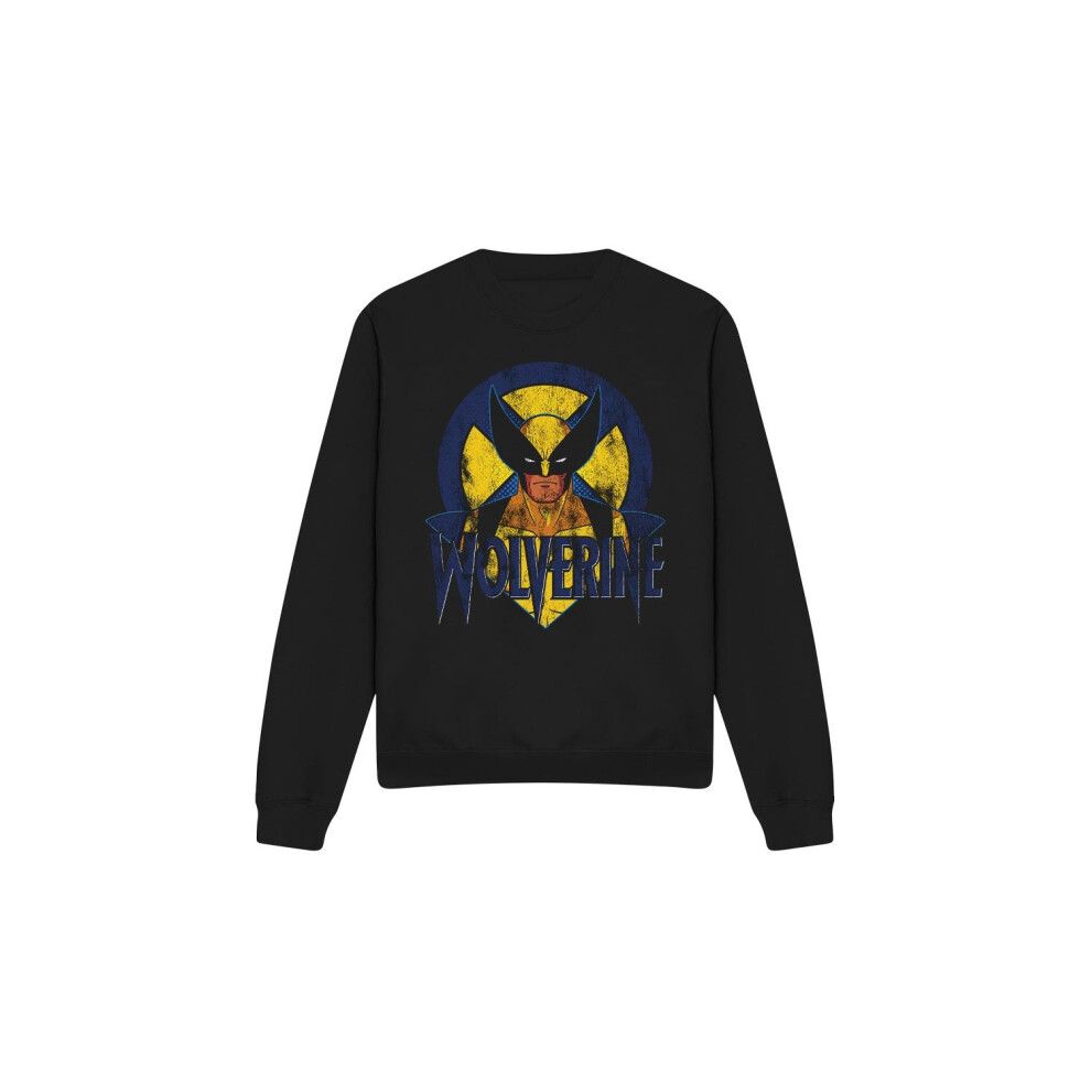 (M, Black) Marvel Unisex Adult X-Men Wolverine Retro Sweatshirt