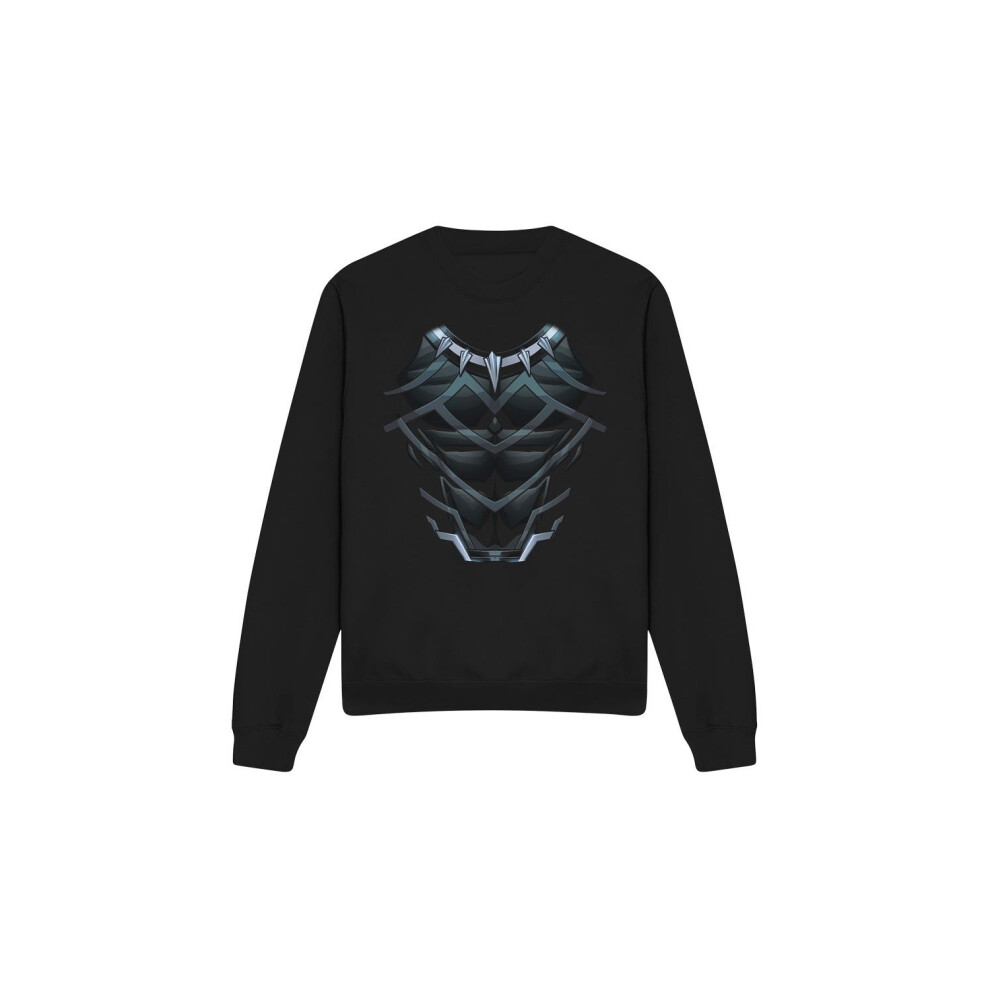 (S, Black) Black Panther Unisex Adult Costume Sweatshirt