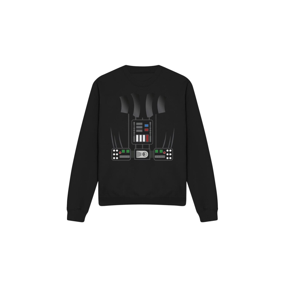 (S, Black) Star Wars Unisex Adult Darth Vader Costume Sweatshirt