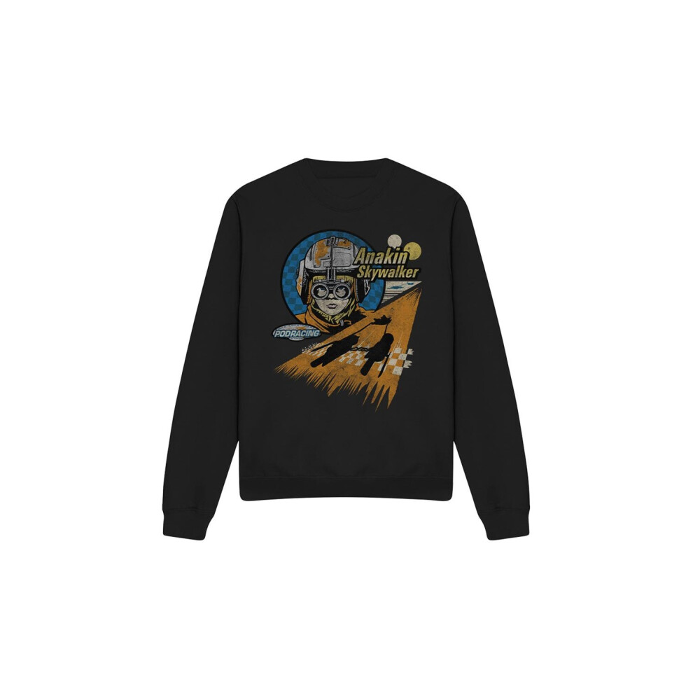 (S, Black) Star Wars Unisex Adult Mos Espa Anakin Skywalker Sweatshirt