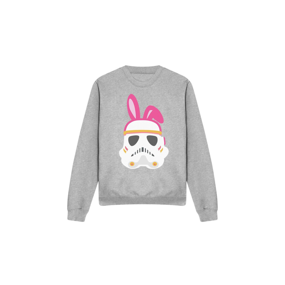 (L, Sport Heather) Star Wars Unisex Adult Easter Bunny Stormtrooper Sweatshirt