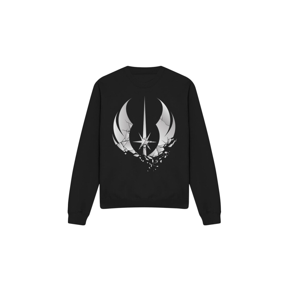 (S, Black) Star Wars Unisex Adult Jedi Obi Wan Kenobi Shattered Sweatshirt