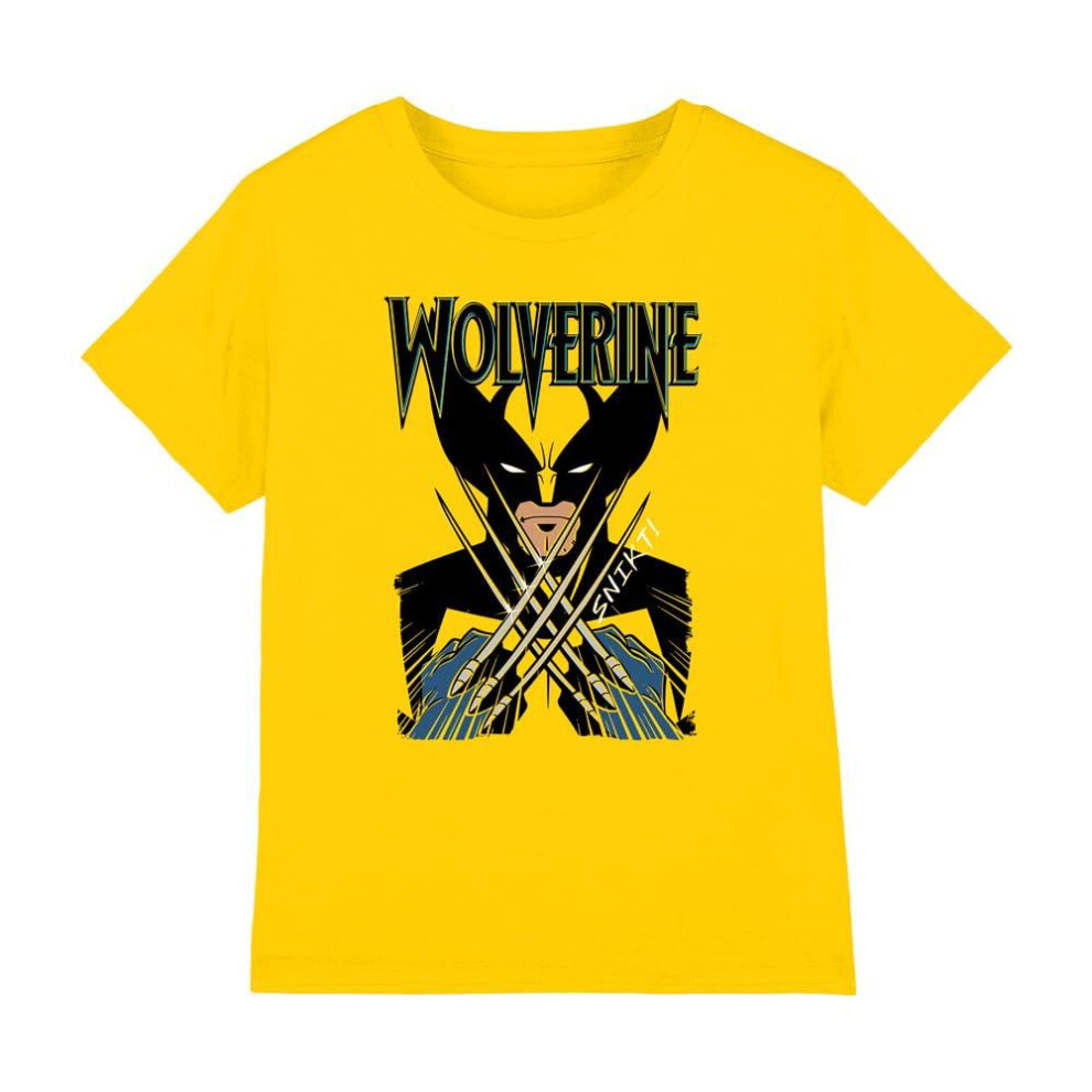 (3-4 Years, Yellow) Marvel Childrens/Kids X-Men Wolverine Action Shot T-Shirt