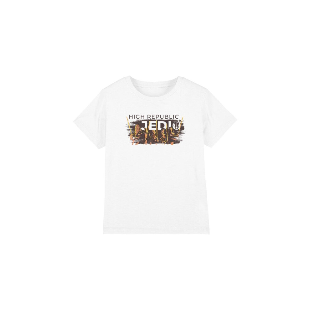 (7-8 Years, White) Star Wars: The Acolyte Childrens/Kids High Republic Jedi Ink Group T-Shirt