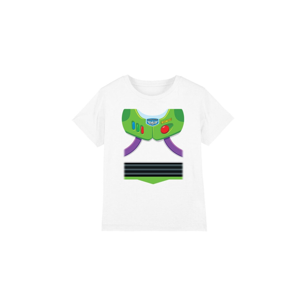 (5-6 Years, White) Toy Story Childrens/Kids Buzz Lightyear Costume T-Shirt