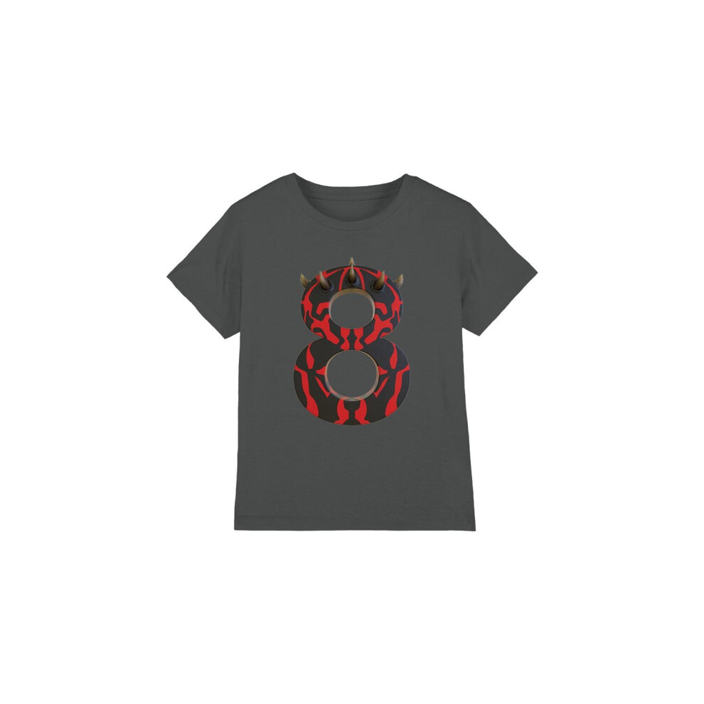 (7-8 Years, Charcoal) Star Wars Childrens/Kids 8 Darth Maul T-Shirt