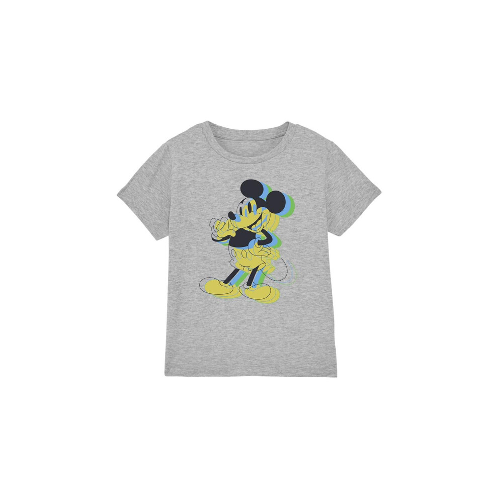 (5-6 Years, Sport Heather) Disney Childrens/Kids Trippy Mickey Mouse T-Shirt