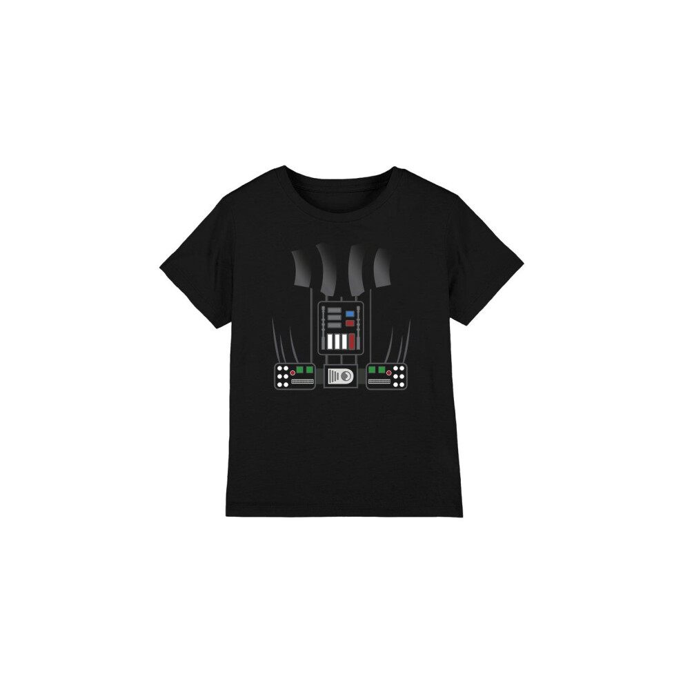 (3-4 Years, Black) Star Wars Childrens/Kids Darth Vader Costume T-Shirt