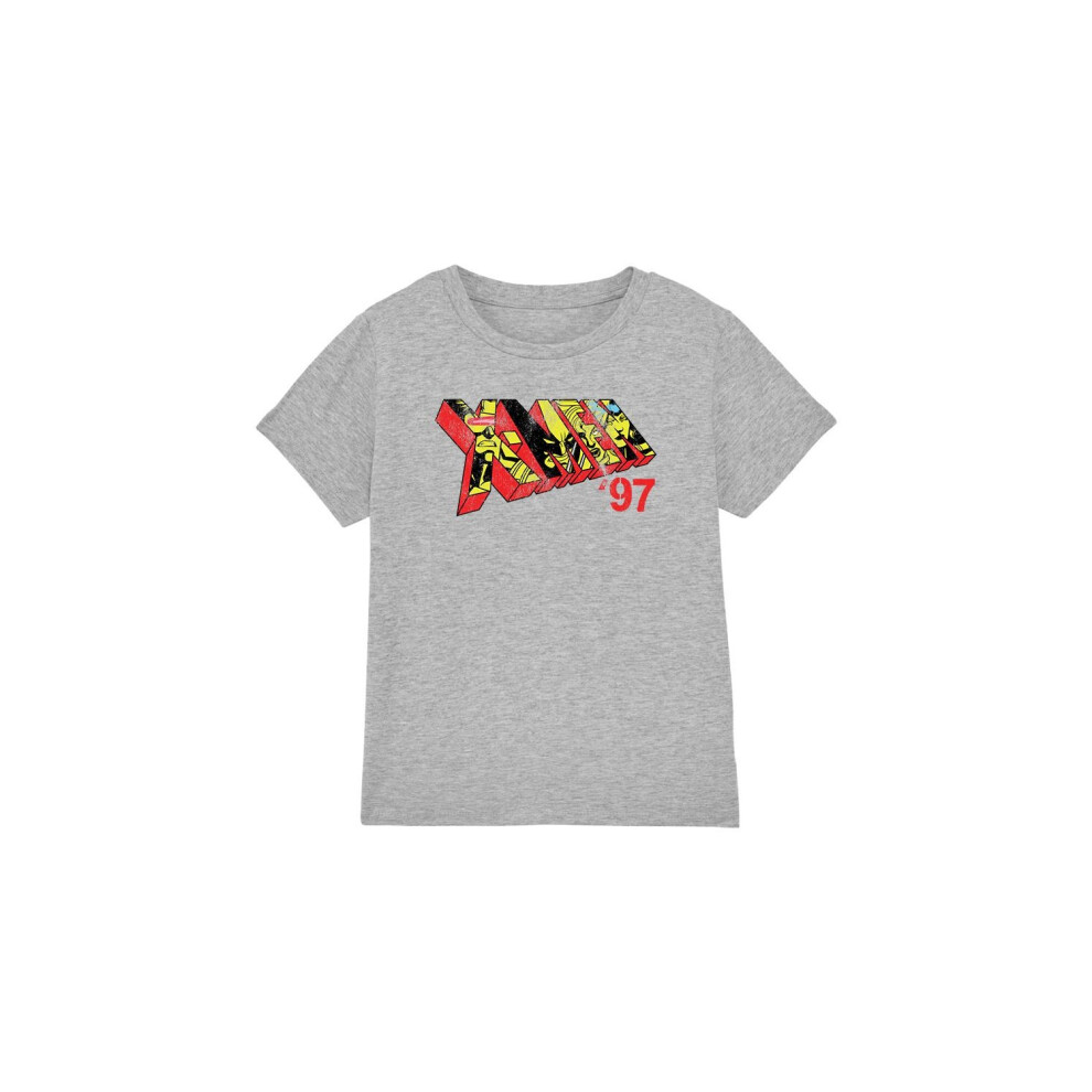 (7-8 Years, Sport Heather) Marvel Childrens/Kids X-Men 97 Comic Logo T-Shirt