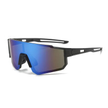 (Blue) Cycling Sunglasses Eyewear Bicycle Goggles UV Protection Windproof Glasses For Men Women Polarized Lens Road Riding Bike Glasses