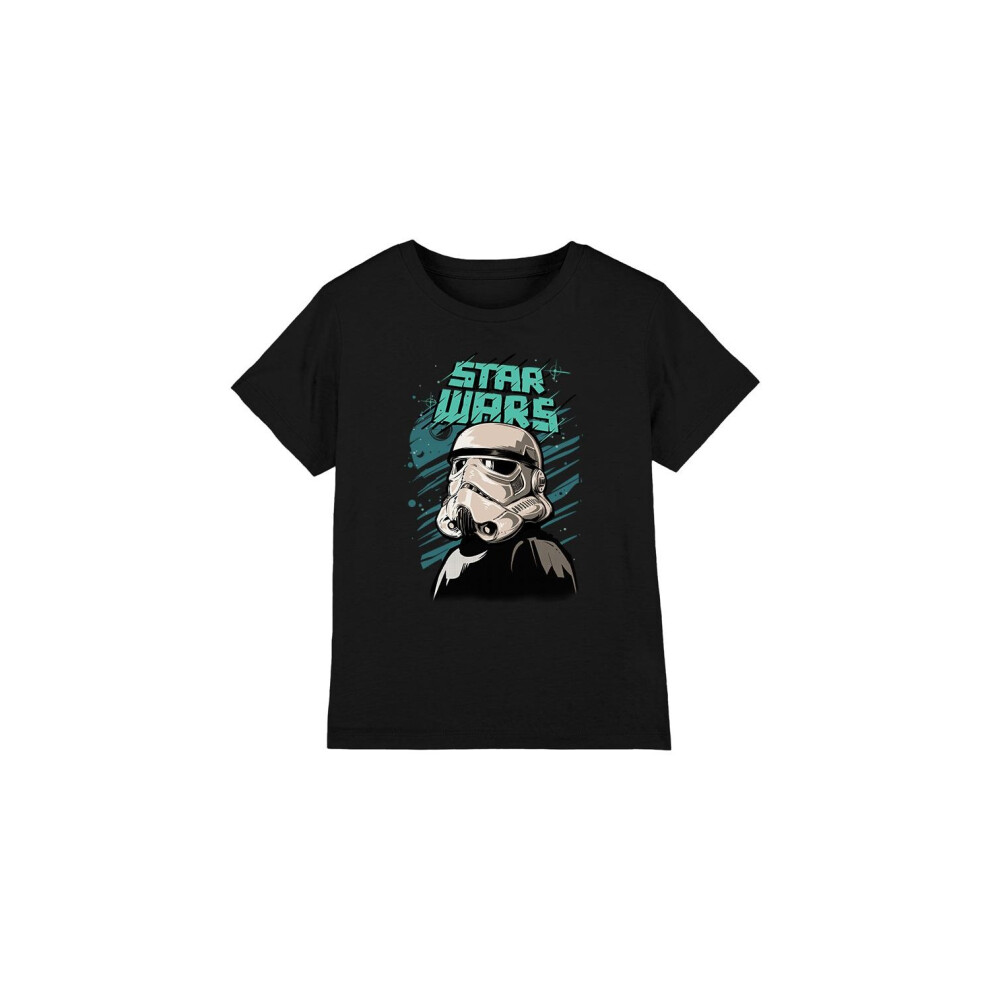 (9-10 Years, Black) Star Wars Childrens/Kids Street Glare Stormtrooper T-Shirt