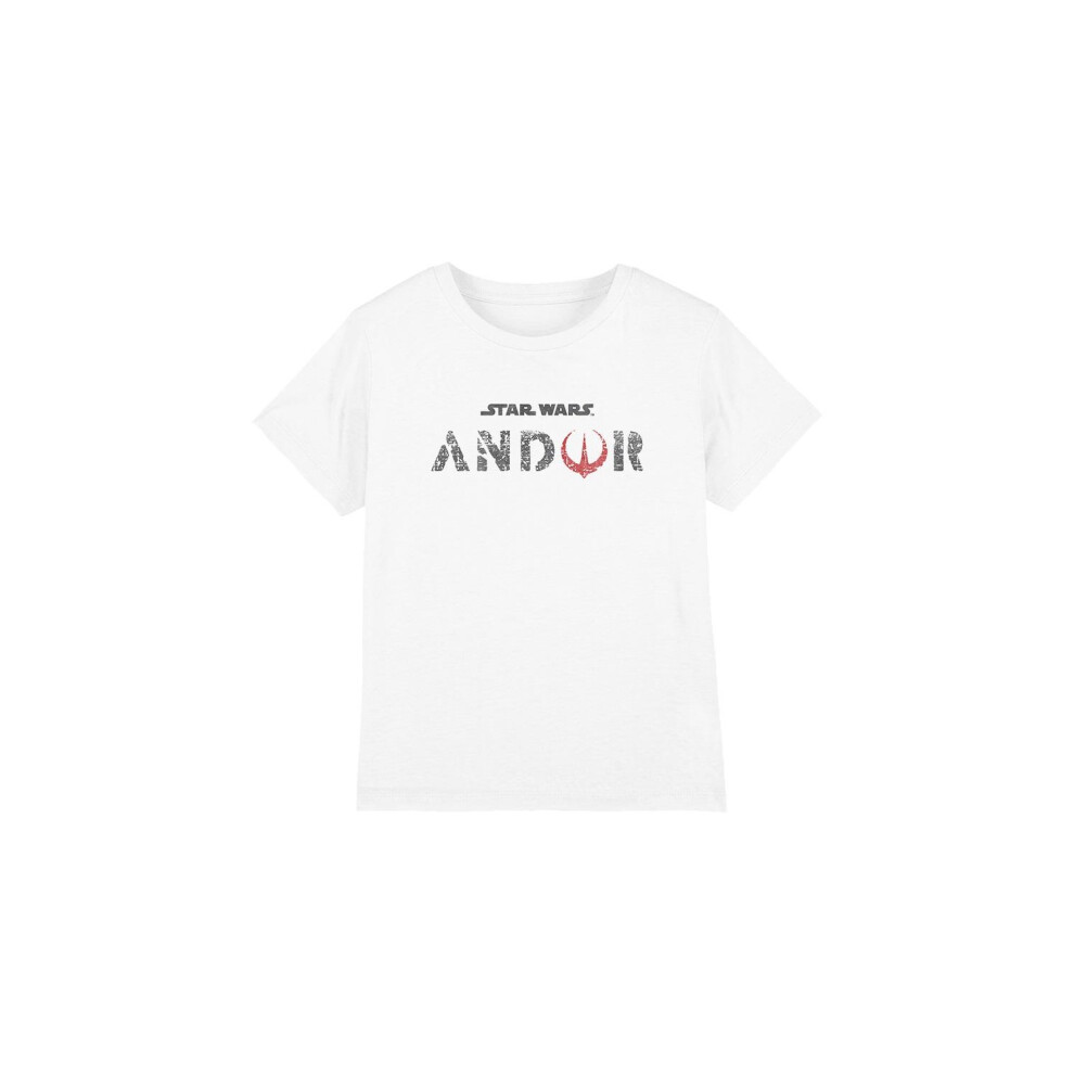 (12-13 Years, White) Star Wars Childrens/Kids Andor Logo T-Shirt