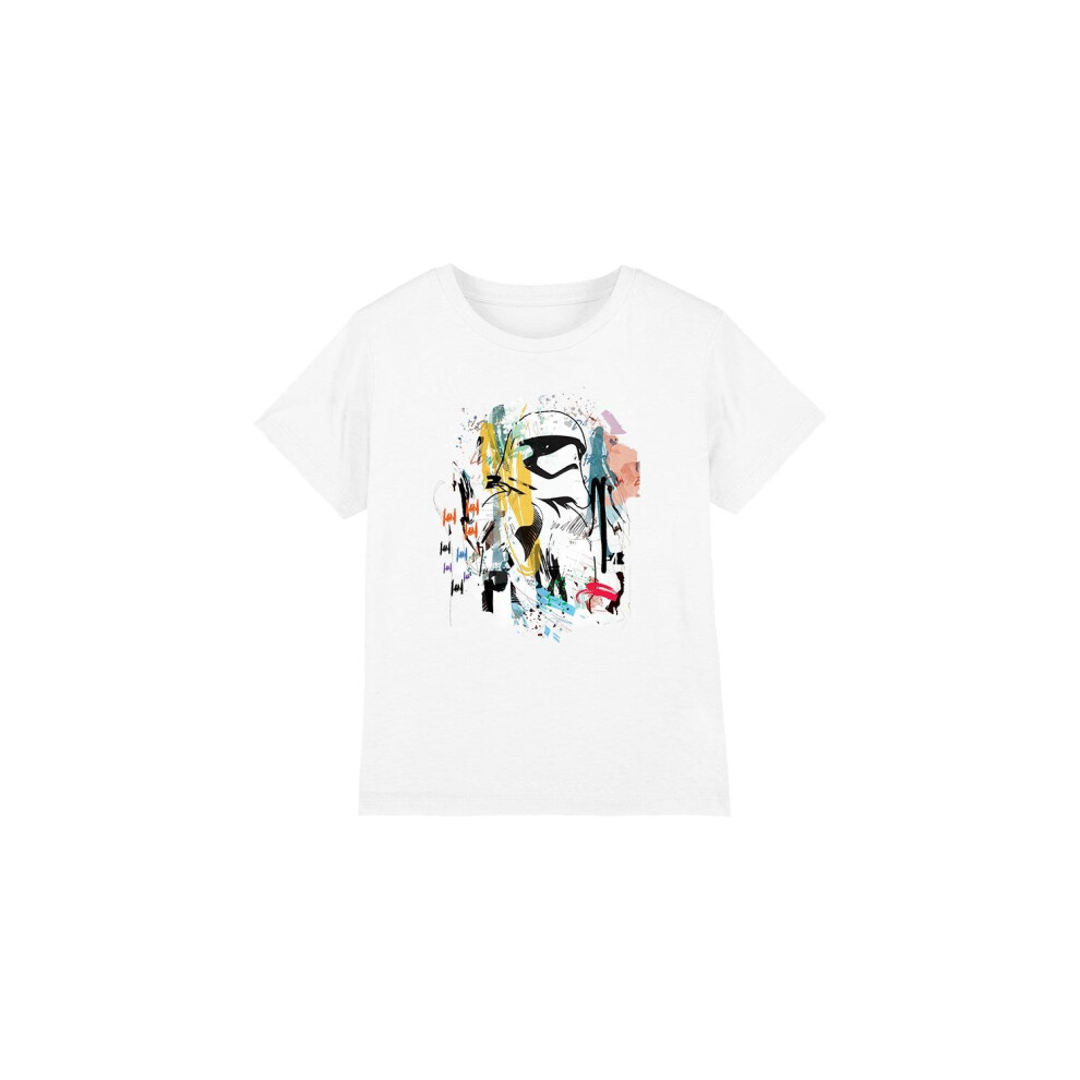 (9-10 Years, White) Star Wars Childrens/Kids Stormtrooper Abstract T-Shirt