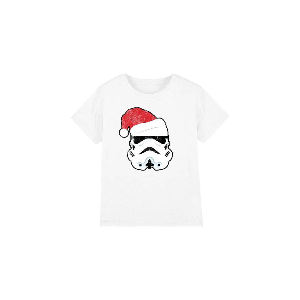 (12-13 Years, White) Star Wars Childrens/Kids Stormtrooper Santa Christmas T-Shirt