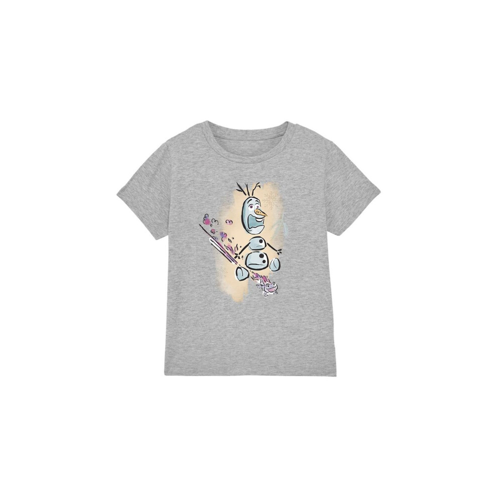 (5-6 Years, Sport Heather) Frozen Childrens/Kids Fire It Up Olaf Brunei The Fire Spirit T-Shirt