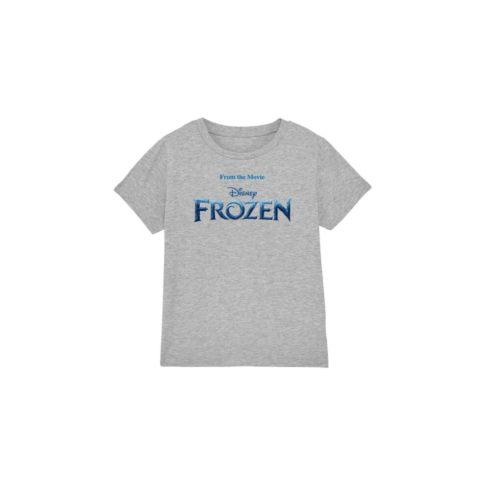 (7-8 Years, Sport Heather) Frozen Childrens/Kids Logo T-Shirt