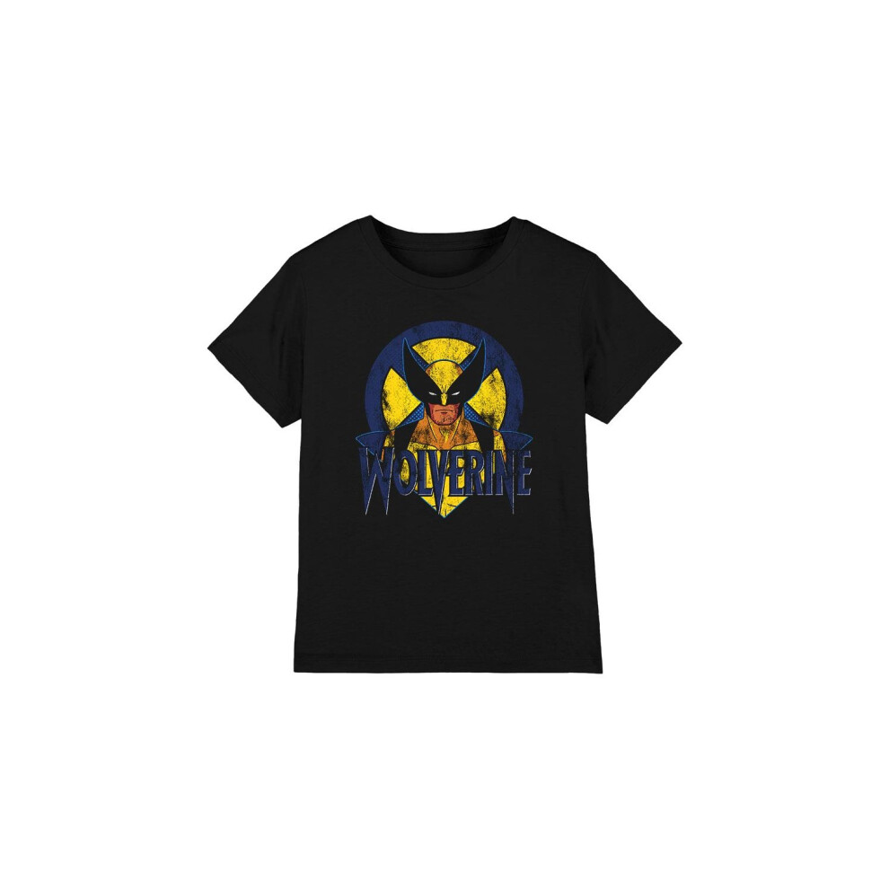 (3-4 Years, Black) Marvel Childrens/Kids X-Men Wolverine Retro T-Shirt