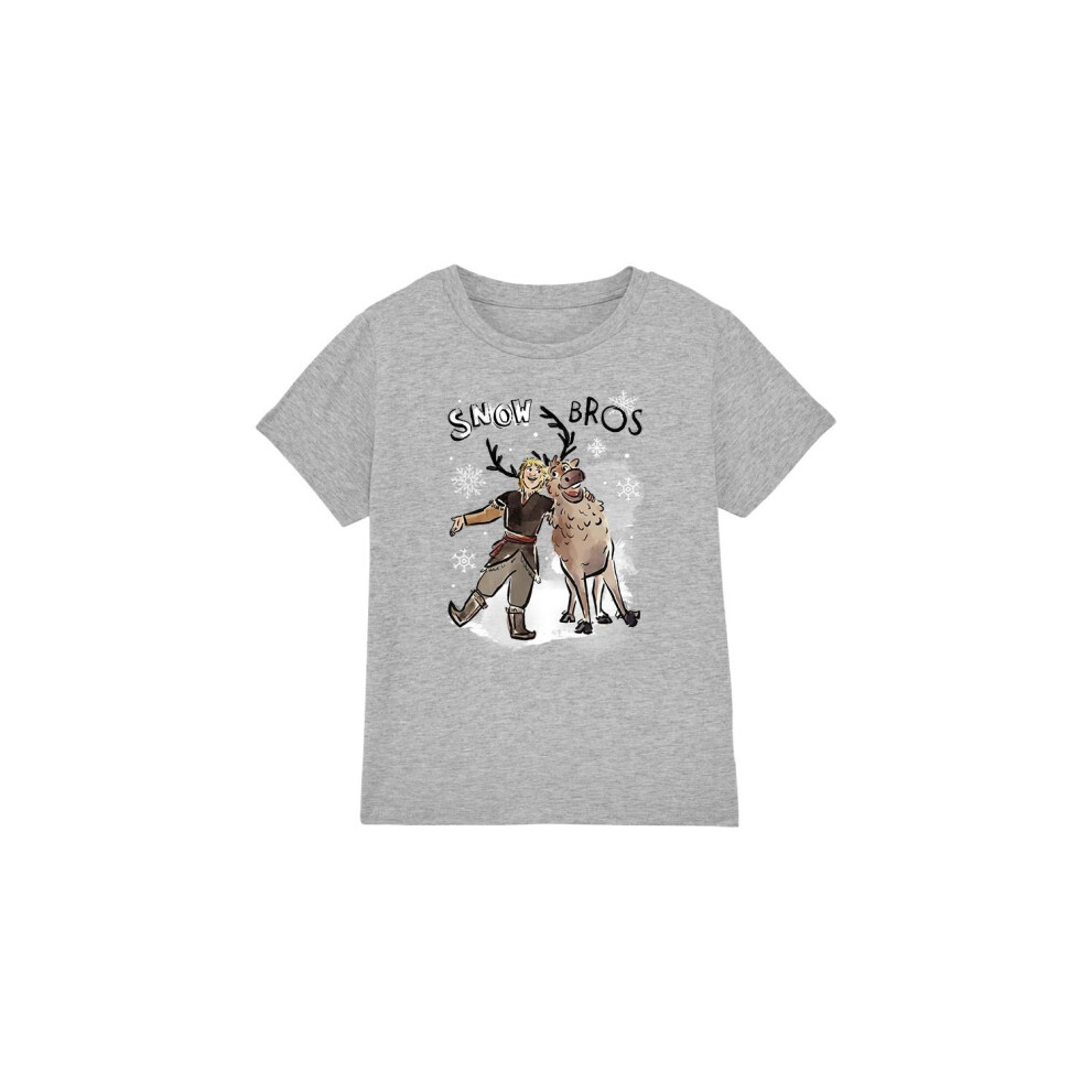 (12-13 Years, Sport Heather) Frozen Childrens/Kids Snow Bros Kristoff Sven T-Shirt