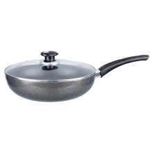 Aparate Brentwood din aluminiu antiaderent cu capac (10 inch) Negru normal