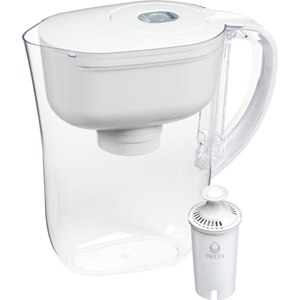 Brita Metro Water Filter Pitcher with SmartLight Filter Change Indicator  BPA-Free  Replaces 1 800 Plastic Water Bottles a Year  Lasts Two Months  Inc