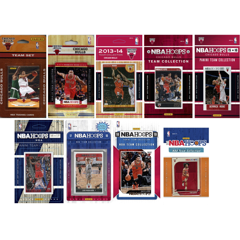 Nba Chicago Bulls 9 Verschiedene Lizenzierte Sammelkarten-Team-Sets-image